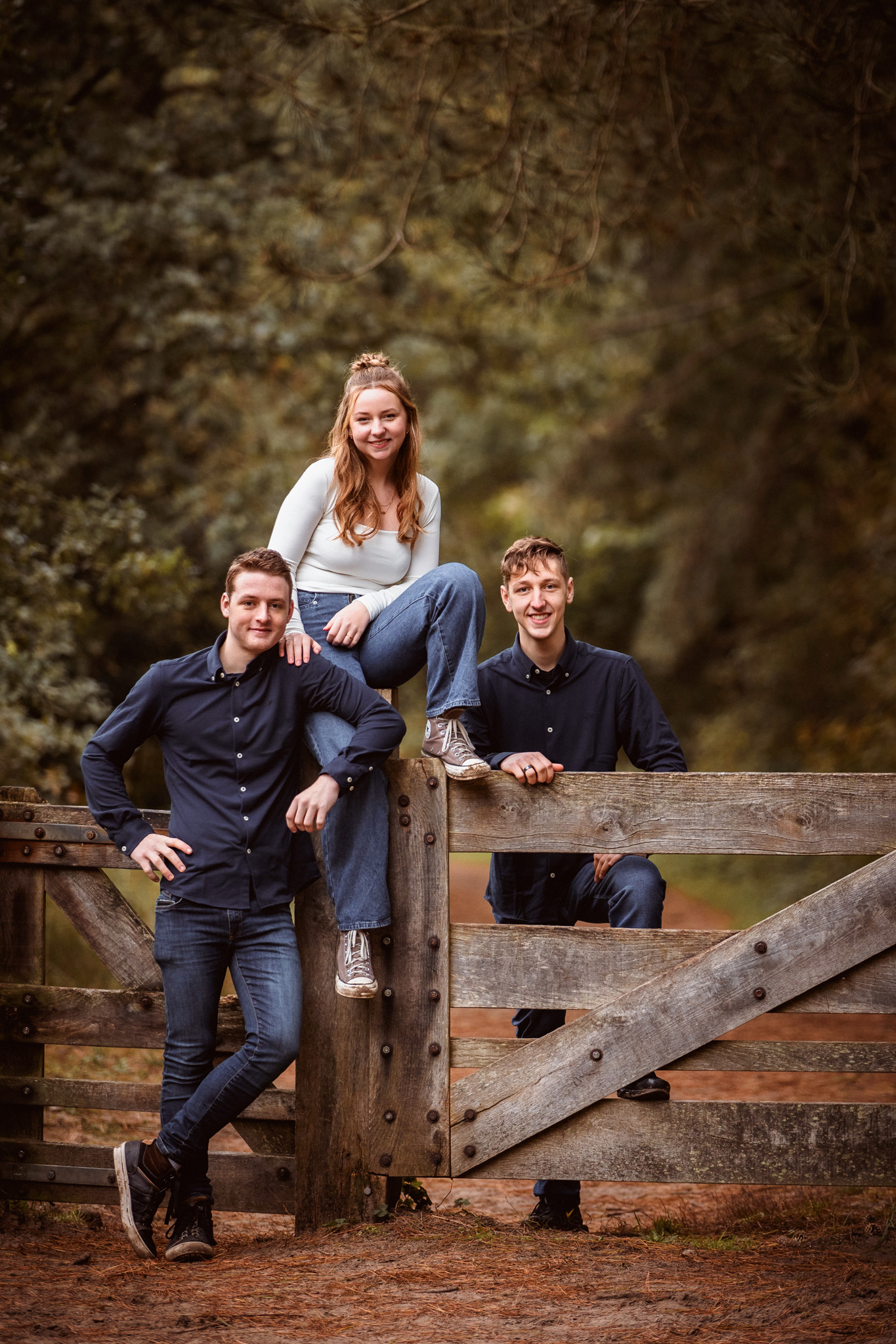 familieshoot bos natuur kinderen 