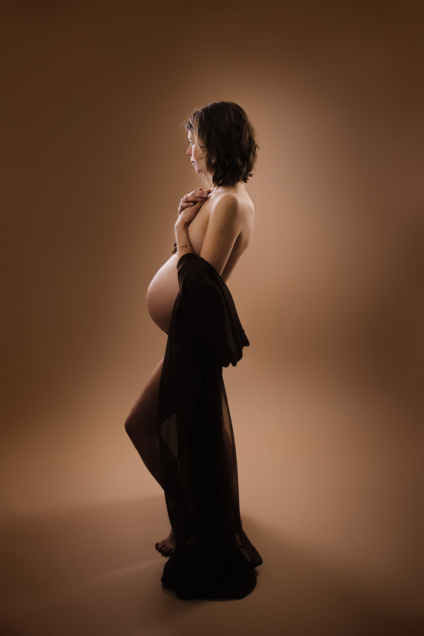 STUDIO zwangerschapsshoot wit Amsterdam