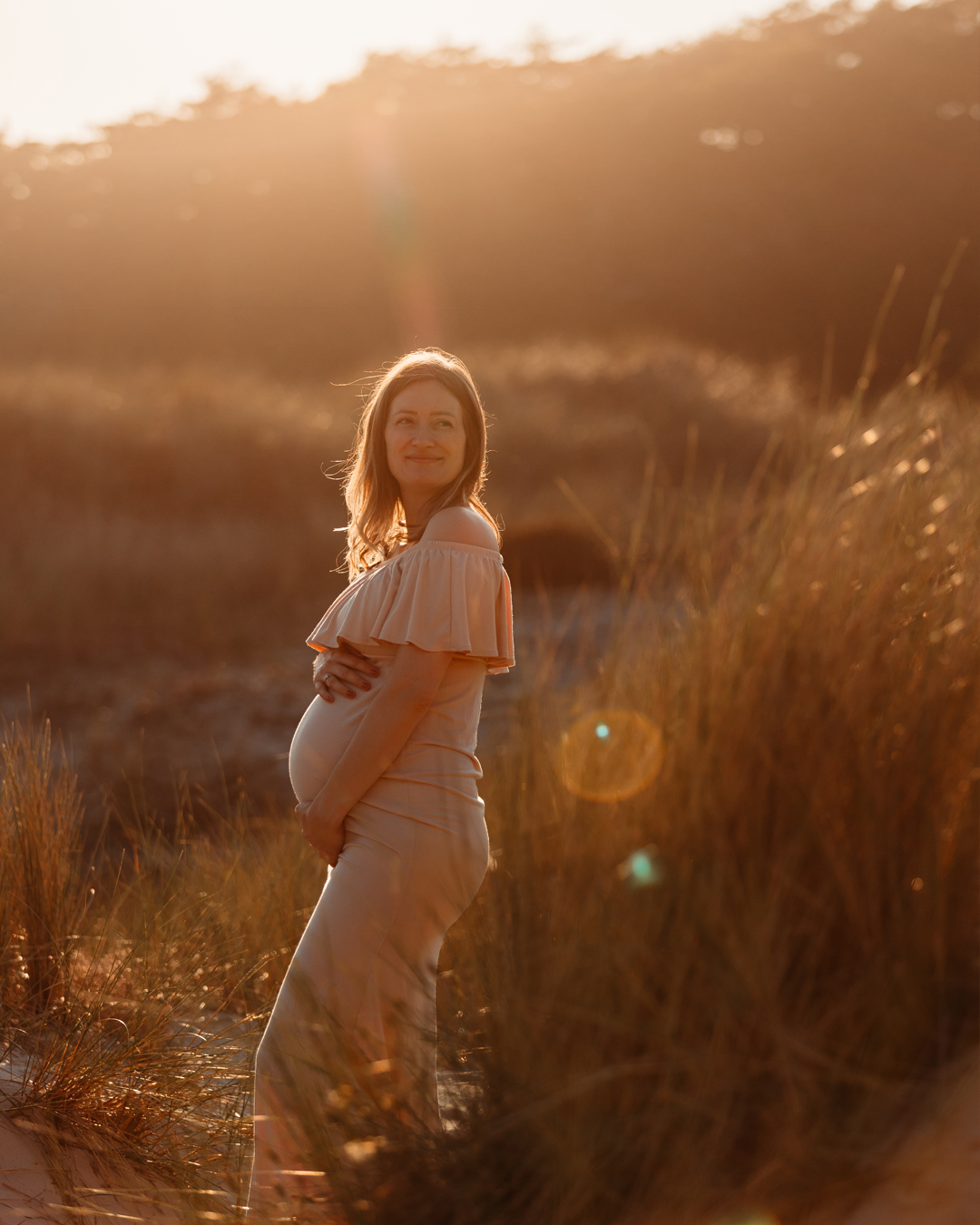 Zwangerschapsshoot golden hour