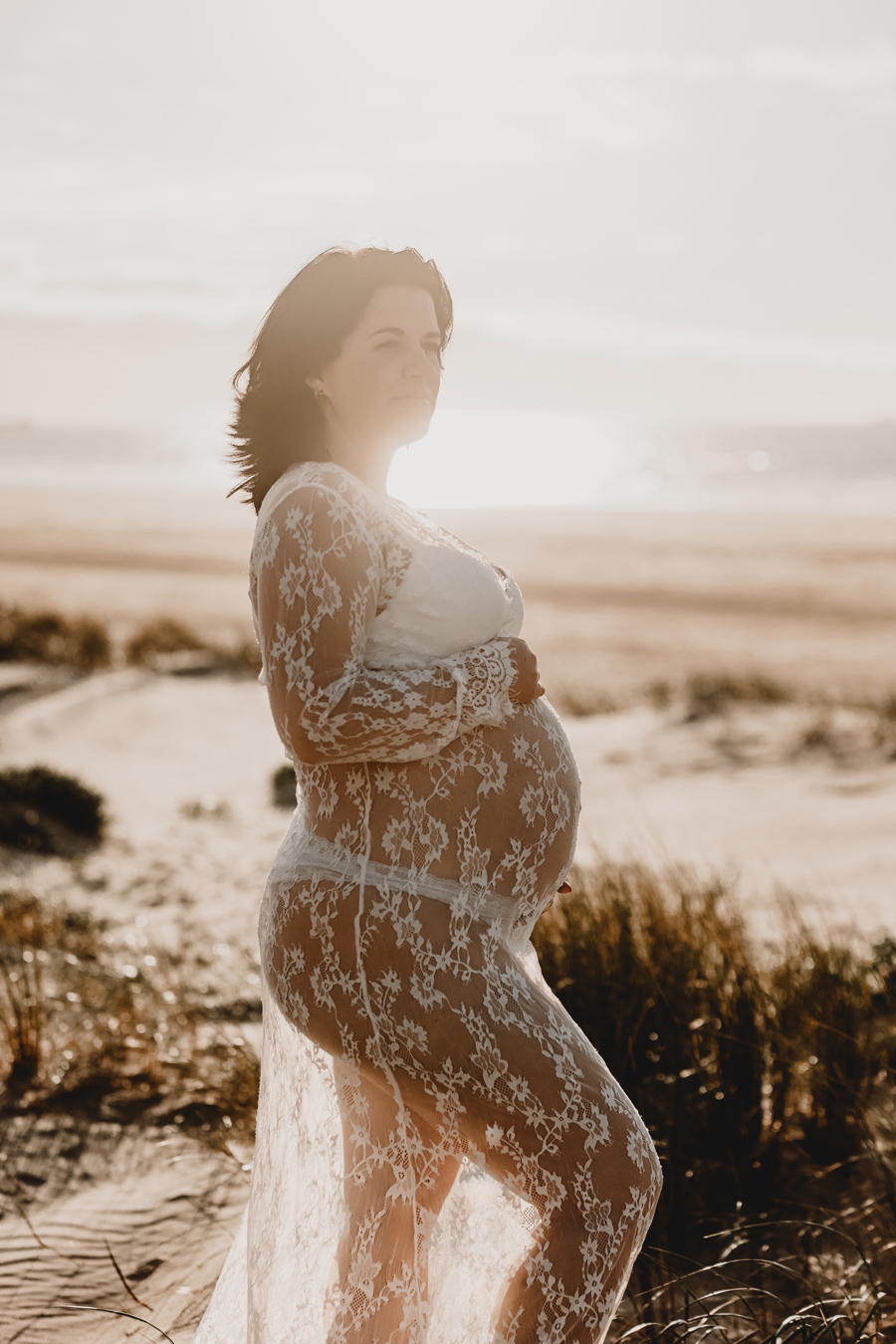 Zwangerschapsshoot strand